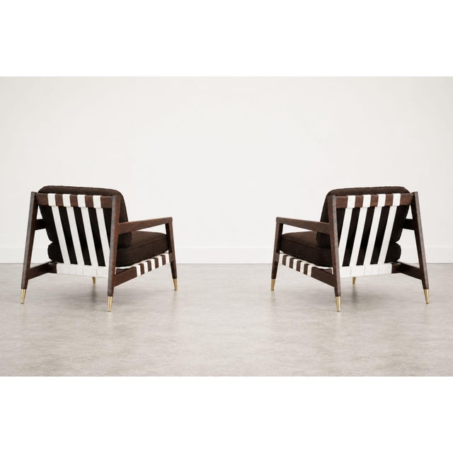 Mid-Century Modern Walnut Lounge Chairs by Edmond J. Spence, C. 1950s For Sale - Image 3 of 10