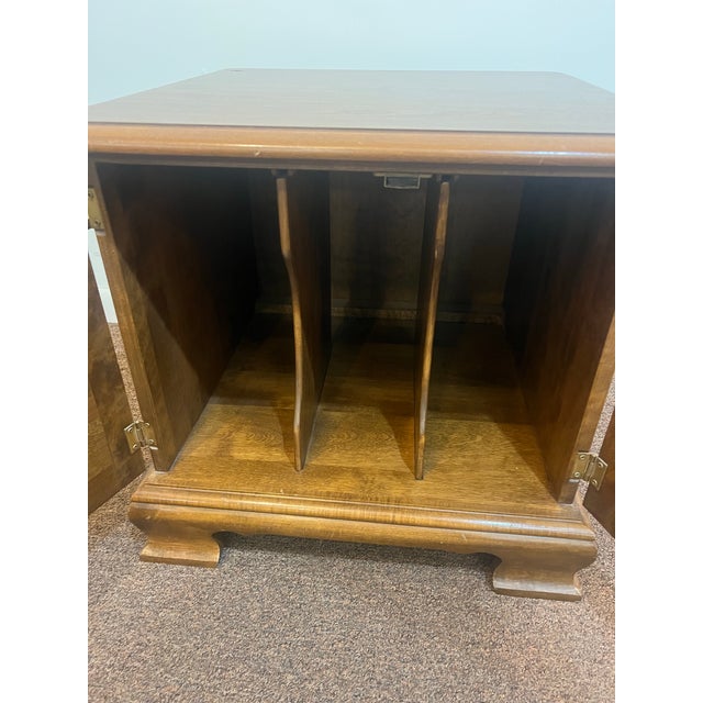 1970s 1970s Ethan Allen Lp Album Storage Cabinet For Sale - Image 5 of 11