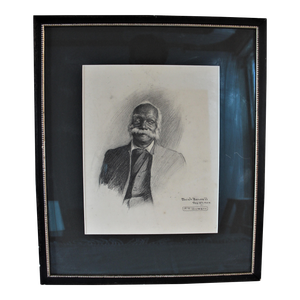 Circa 1900 Franck Taylor Bowers Charcoal Portrait of Josiah Bonsell