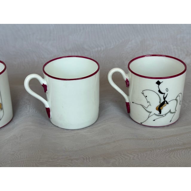 Art Deco Gio Ponti for Richard Ginori Porcelain Espresso Demitasse Cups Set of 4 For Sale - Image 3 of 18