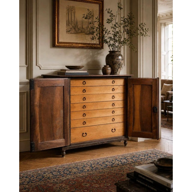 Early 19th Century Antique Walnut Sideboard with Drawers, Italy, 1830s For Sale - Image 5 of 7