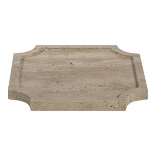 Zahava Travertine Stone Tray, Medium For Sale