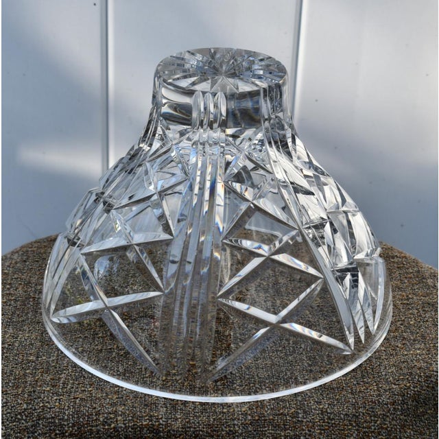 Vintage Ceska Heavy Cut Crystal Bowl For Sale - Image 11 of 12