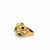 Contemporary Vintage 3.20 Carat Emerald Bombe Dome Sputnik 18k Gold Statement Ring, Size 7.5 For Sale - Image 3 of 8