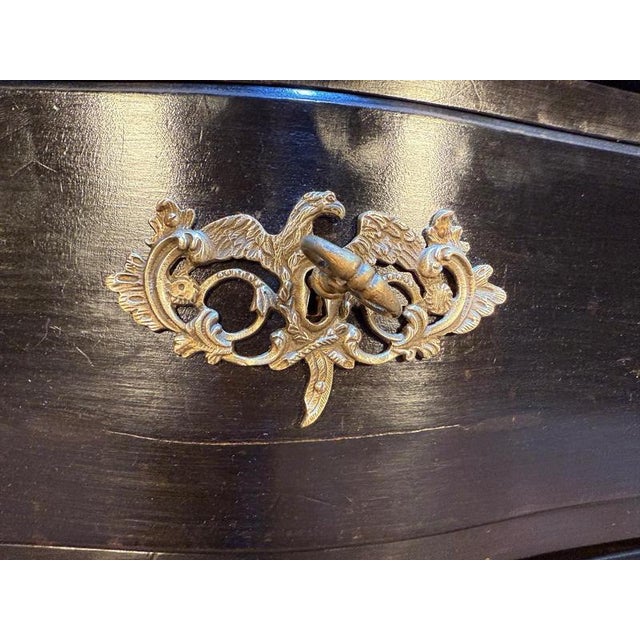 Portuguese Chest of Drawers in Blackened Wood For Sale - Image 3 of 9