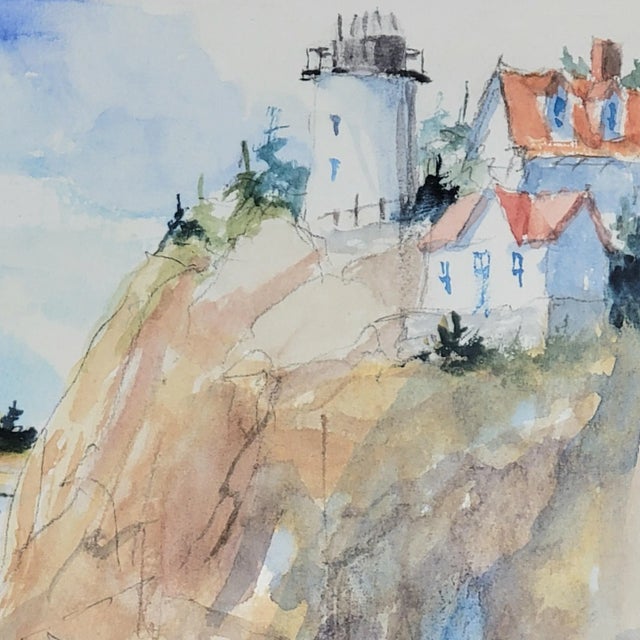 This is a wonderful original watercolor painting by Ray Prosser . It is a contemporary painting of sailboats in a harbor...