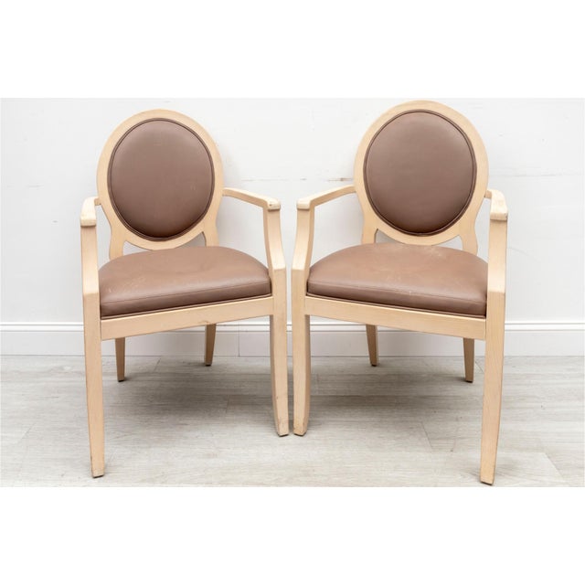 William Switzer Modern Art Deco William Switzer Joseph Hoffman Armchair Chairs - A Pair For Sale - Image 4 of 8