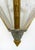 Brass 1930s Art Deco Gilt, Silvered Bronze Chandelier, Frosted Glass Shades For Sale - Image 8 of 14