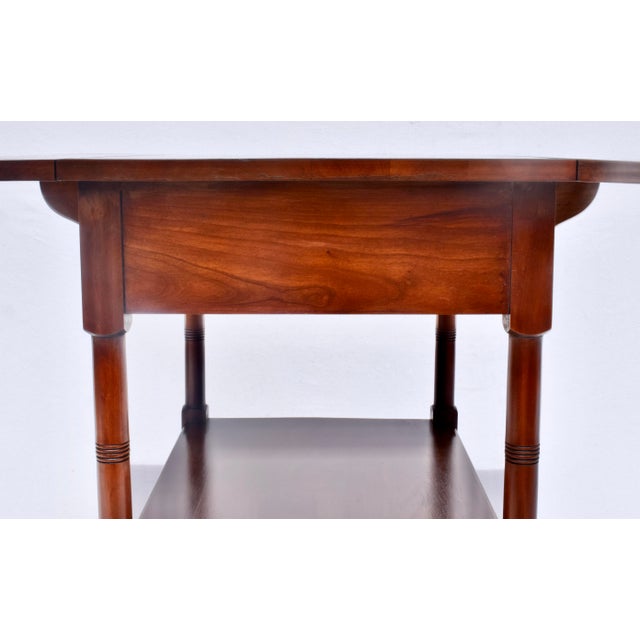 Mid-Century Modern Bar Cart by John Stuart, Cherry & Brass, 1960s For Sale - Image 11 of 12