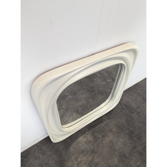 Italian Square Resin Mirror, 1970s For Sale - Image 4 of 6