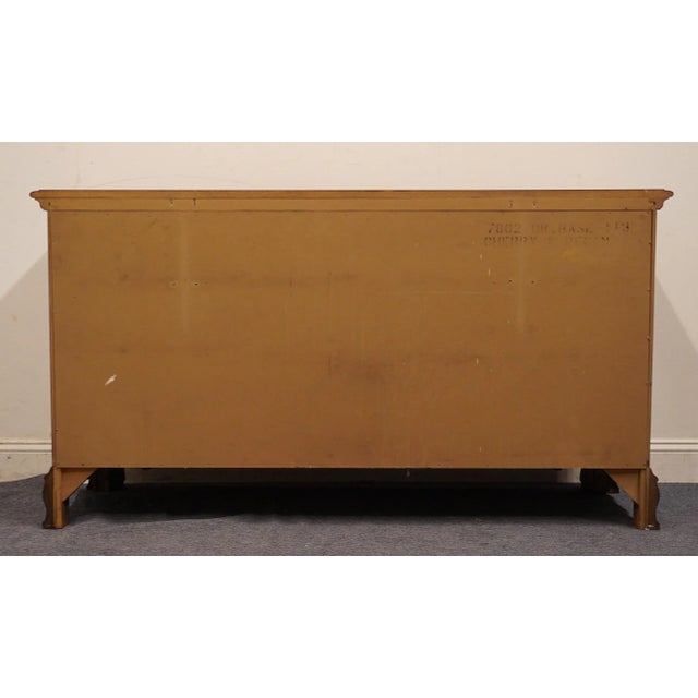 Kent Coffey Carriage Trade Collection Early American Style Cherry & Pecan 64" Eight Drawer Dresser 7802 For Sale - Image 11 of 12