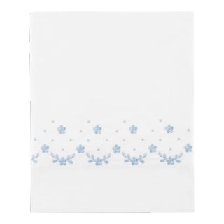 Meadow King Flat Sheet in Blue For Sale