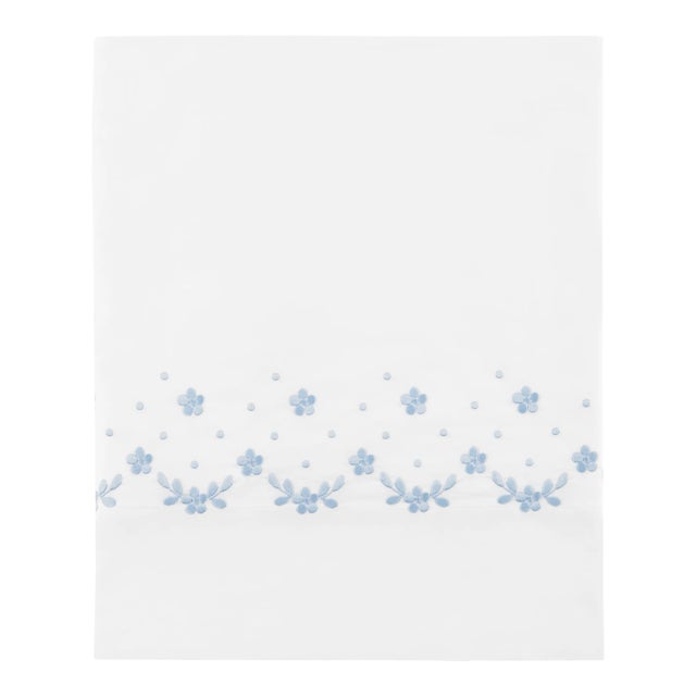 Meadow King Flat Sheet in Blue For Sale