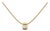 14k Yellow Gold Bezel-Set Emerald Cut Diamond Necklace For Sale