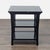 Two shelf wood table. Brand: Pottery Barn. Original Price: $400. Dimensions (in): 22W x 18D x 26H.