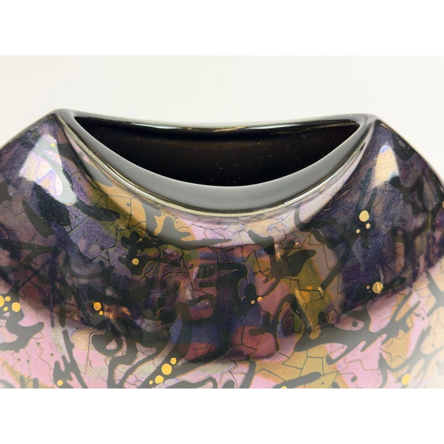 Postmodern Postmodern Ceramic Vase from Steuler Design, 1980s For Sale - Image 3 of 10