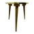 Mid-Century Modern Vintage Triangular Werzalit Side Table with Tapered Wood Legs, 1950s For Sale - Image 3 of 11