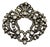 Art Deco 18k Gold Brooch with Diamonds For Sale