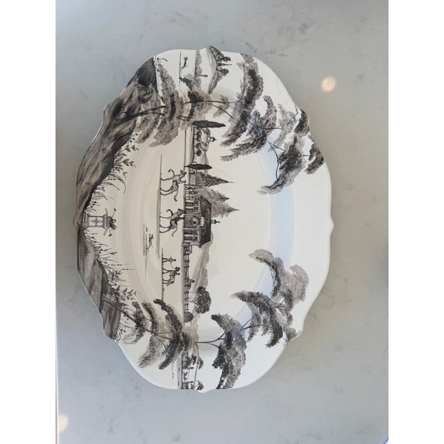 15" Juliska "Country Estate" serving platter in Flint Gray