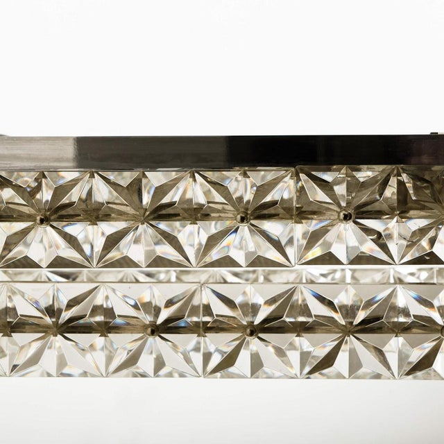 Rectangular Chrome and Crystal Pendant Light from Kinkeldey, 1970s For Sale - Image 16 of 18