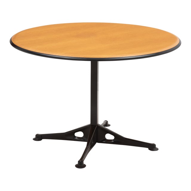 Herman Miller Post Modern 42" Round Oak Veneer Dining Table 1993 Chairish