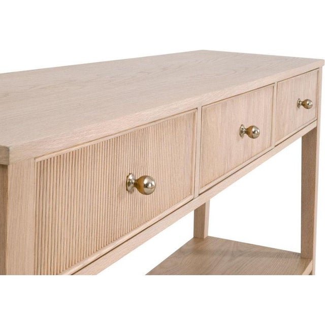 2020s Highland Wooden 3-Drawer Sofa Table For Sale - Image 5 of 8