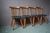 Beige Mid-Century Compass-Legged Chairs with Spindles, Set of 6 For Sale - Image 8 of 18