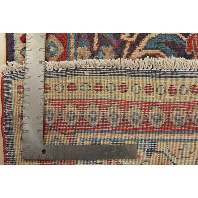 Malayer Runner 3’7” X 9’11” Blue Wool Semi-Antique Hand-Knotted Rug For Sale - Image 15 of 15