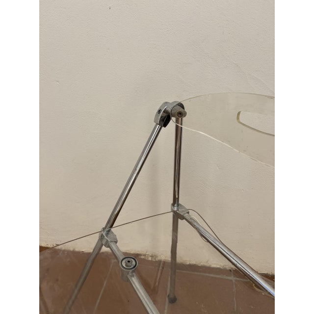 Metal Folding Methacrylate Chairs, Set of 3 For Sale - Image 7 of 9