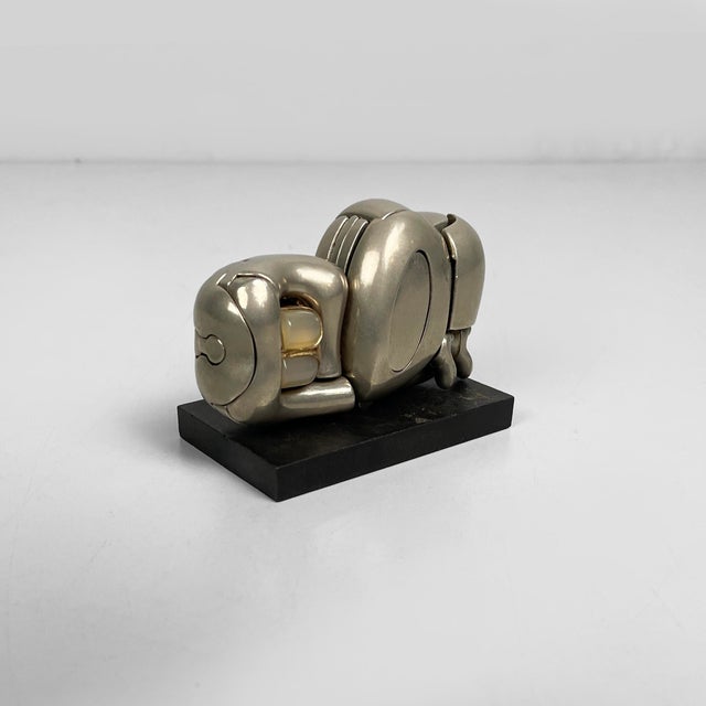 Spanish Nickel-Plated Metal Mini Zoraida Sculpture by Miguel Berrocal, 1970s For Sale - Image 13 of 13