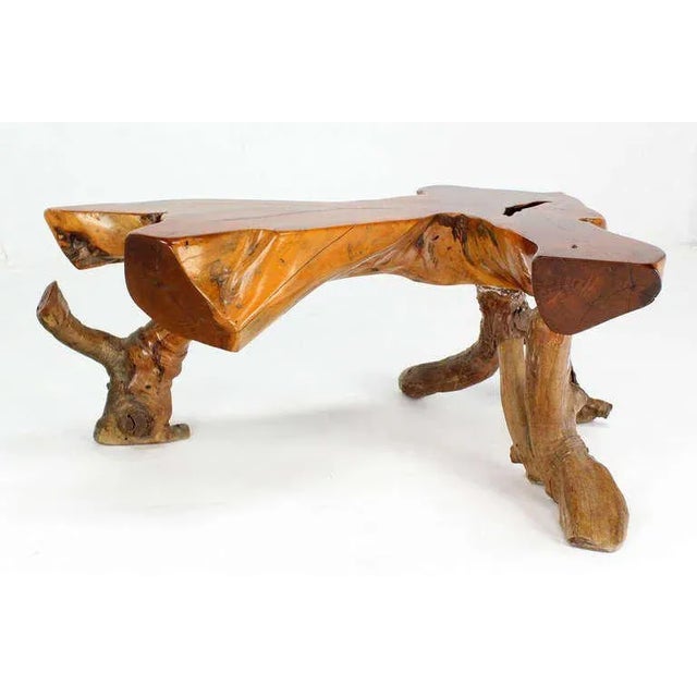 Early 20th Century Organic Modern Driftwood Coffee Table For Sale - Image 5 of 11
