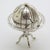 Vintage Italian Handmade Silver Spinning Globe Miniature, Tuscany, Arezzo, Italy, 1980s For Sale - Image 3 of 13