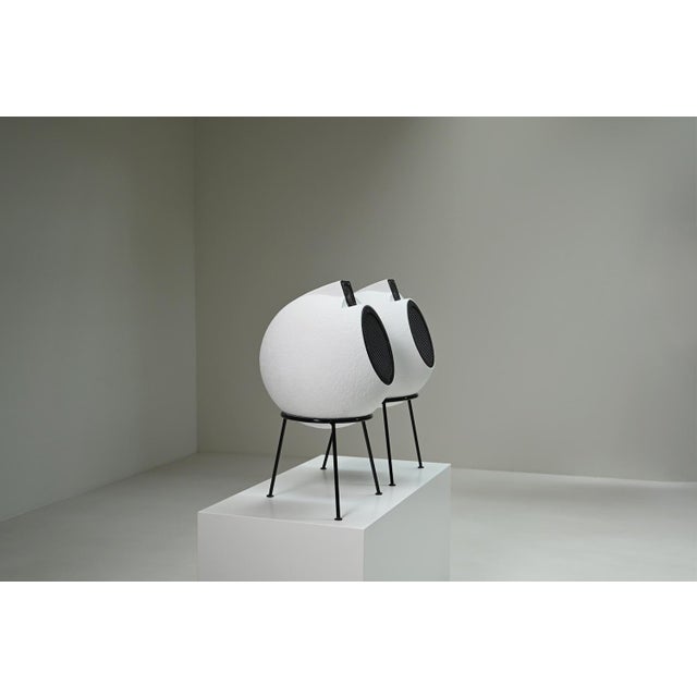 Mid-Century Modern BS 404 Speakers by Joseph Léon for Elipson, France, 1960s, Set of 2 For Sale - Image 3 of 10