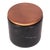 Artifacts Trading Company Storage Canister with Sealed Wood Top in Black, Medium For Sale