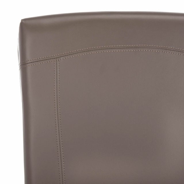 Wood 19''H Leather Side Chair , Clay & Cherry Mahogany - a Pair For Sale - Image 7 of 10