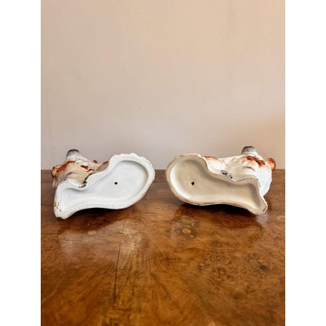 Antique Victorian Staffordshire Dogs, 1880, Set of 2 For Sale - Image 6 of 7