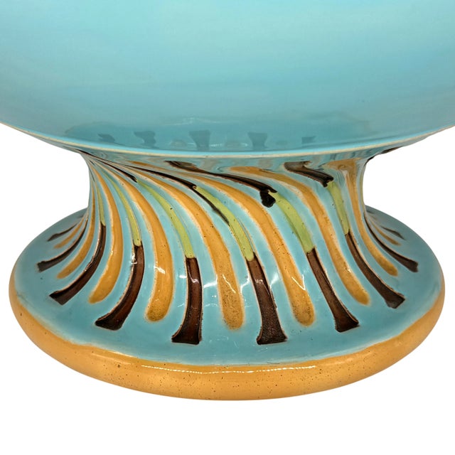 A Minton Majolica Neoclassical Jardiniere With Laurel Wreaths, English, Ca. 1868 For Sale - Image 10 of 12