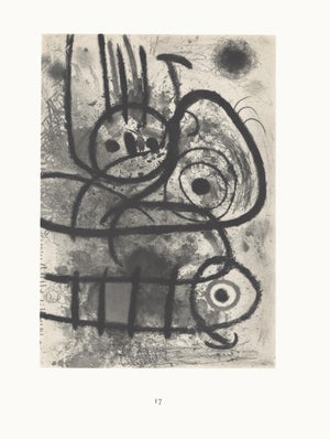 1967 Joan Miró Lithograph 17, "Personnage Et Oiseau" (Person and Bird)