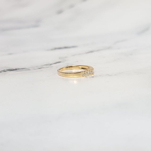 One Third Carat Step Up Style Princess Cut Wedding Band, Size 7 For Sale - Image 4 of 5