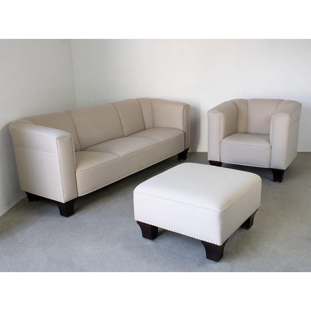 Armchair and Ottoman for Wittmann, 1980s, Set of 3 For Sale - Image 12 of 13