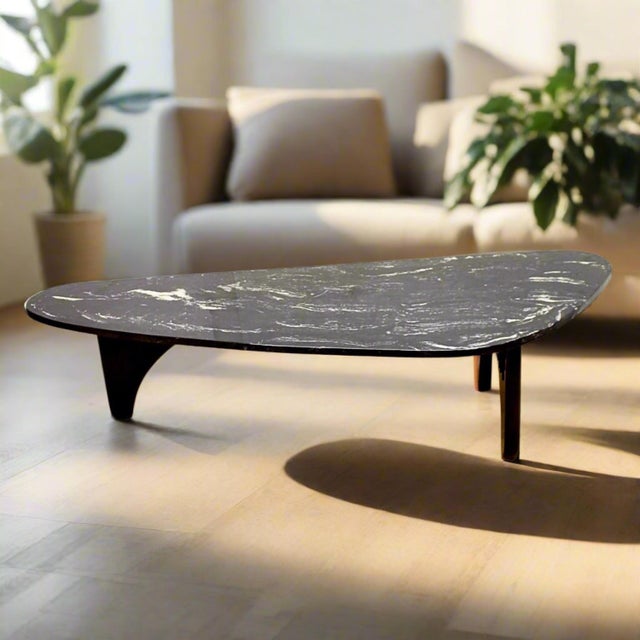 1960s 1960s Black Kidney Shaped Coffee Table For Sale - Image 5 of 5