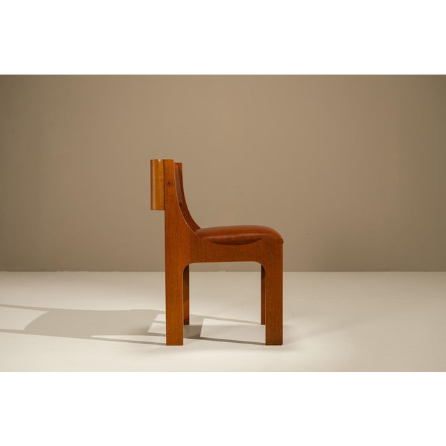 Wood Model 273 Dining Room Chairs attributed to Franco Asnaghi, Italy, 1966, Set of 6 For Sale - Image 7 of 13