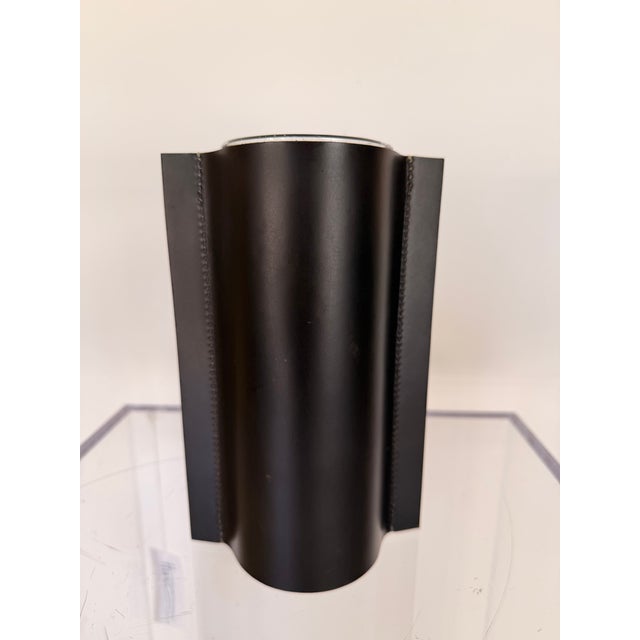 Contemporary Arteriors Two Toned Leather Vase (Small) For Sale - Image 3 of 6