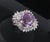 Late 20th Century 5.26ct Purple Sapphire Gia Heated Ceylon 1.43ct Diamond Platinum Ring, Size 7 For Sale - Image 15 of 18