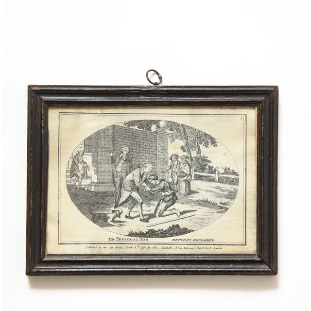 18th Century 18th Century A Set of Six George III Engravings Depicting Scenes of the Prodigal Son For Sale - Image 5 of 10