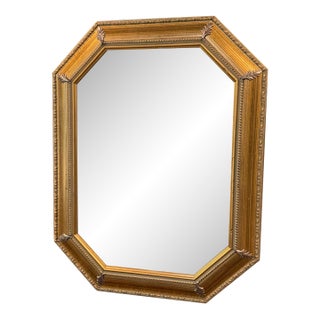 Vintage Bombay Company Italian Gold Gilt Beveled Wall Mirror Hollywood Regency For Sale