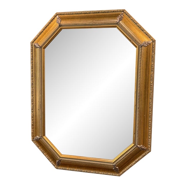 Vintage Bombay Company Italian Gold Gilt Beveled Wall Mirror Hollywood Regency For Sale