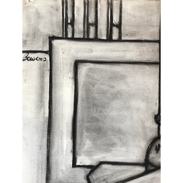 John Bowers Modernist Cubist Nude 1940s Charcoal Drawing Uc Berkeley Mfa For Sale - Image 4 of 14