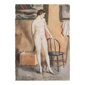'Standing Nude' by Willard Cox, Whitney Museum of Art, Bohemian Club, Oakland Museum, Art Deco