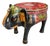 Vintage Handpainted Solid Wooden Elephant FootStool, 15 Inches Tall, Indian Style For Sale
